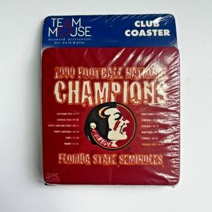 Vtg Florida State University FSU 1999 National Champions Neoprene Coasters Set 4
